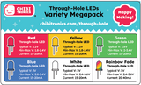 Preorder - Through-hole LED Variety Megapack (240 LEDs)