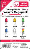 Preorder - Through-hole LED Variety Megapack (240 LEDs)