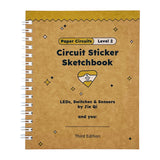 Circuit Sticker Sketchbook (2025 ed), 12-Pack - Paper Circuits LEVEL 2, LED Stickers & Launchpad Battery