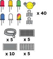 Preorder - Through-Hole LED Class Set (Powered) - Paper Circuits Level 3