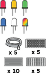 Preorder - Through-Hole LED Class Set (Power NOT included) - Paper Circuits Level 3