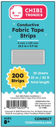 Preorder - Conductive Fabric Strips - 25 sheet Value Pack
