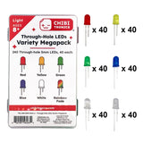 Through-Hole LED Variety MegaPack (240 LEDs)