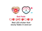Animating Red/White Fade LED Stickers 6 pack